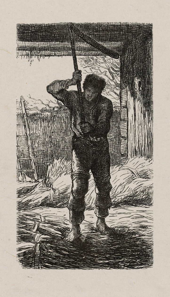 Csépelő alkotó: Jacques Adrien Lavieille