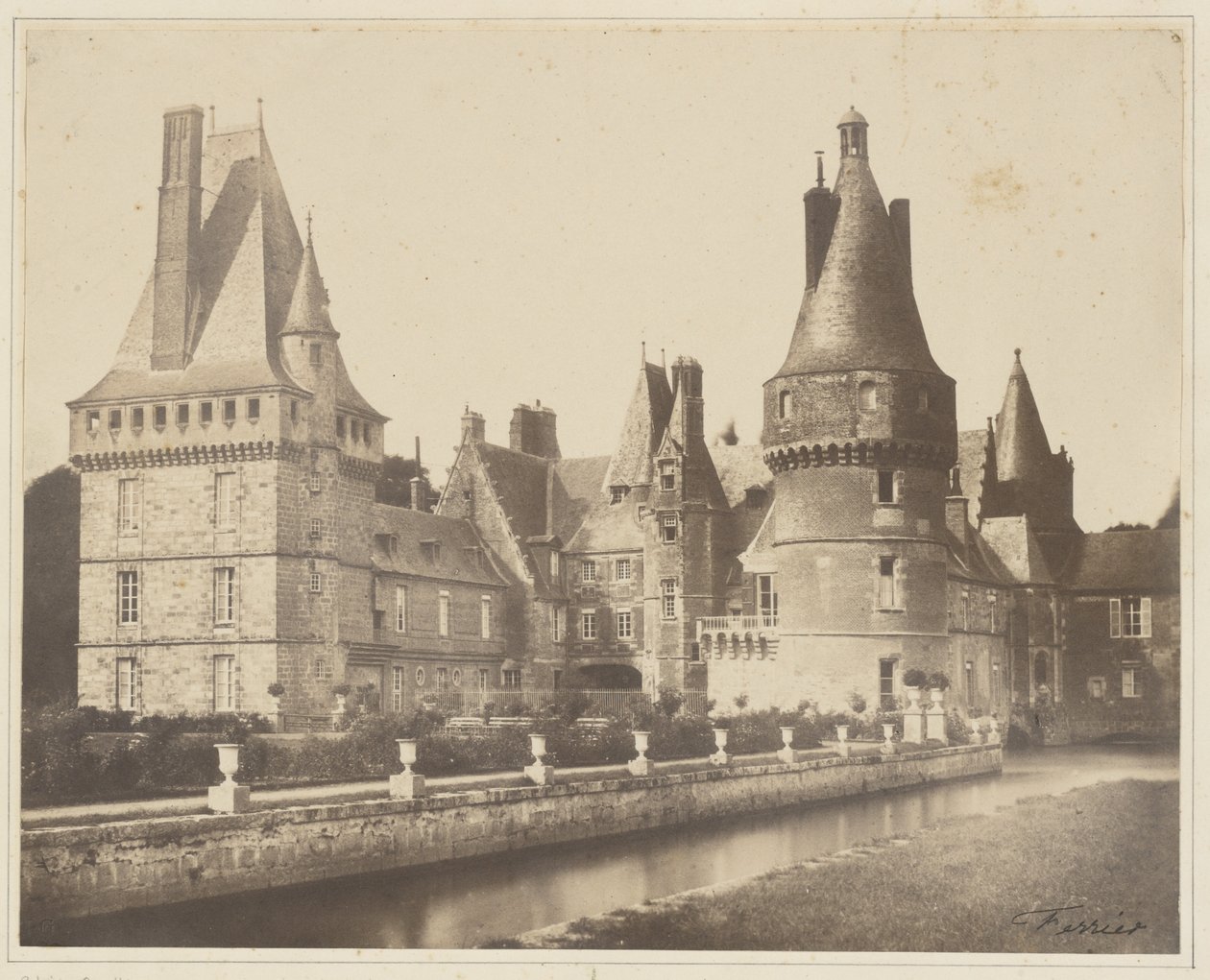 Maintenon kastélyának kilátása alkotó: Jacques Alexandre Ferrier