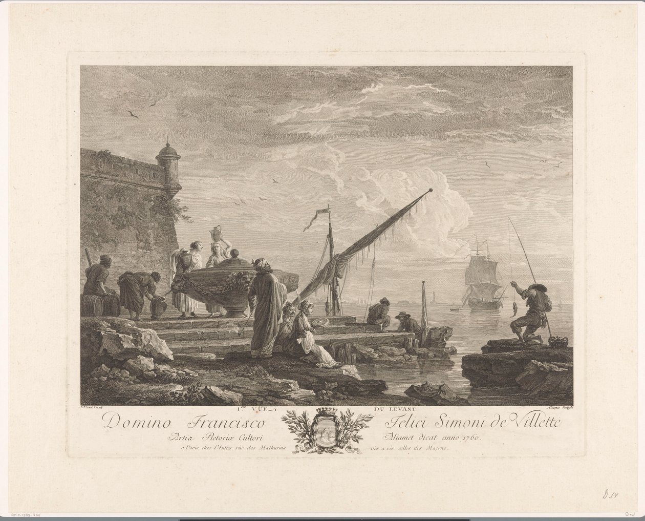 Alakzatok a Levant egy folyópartján 1ere vue du Levant (cím a tárgyon) alkotó: Jacques Aliamet