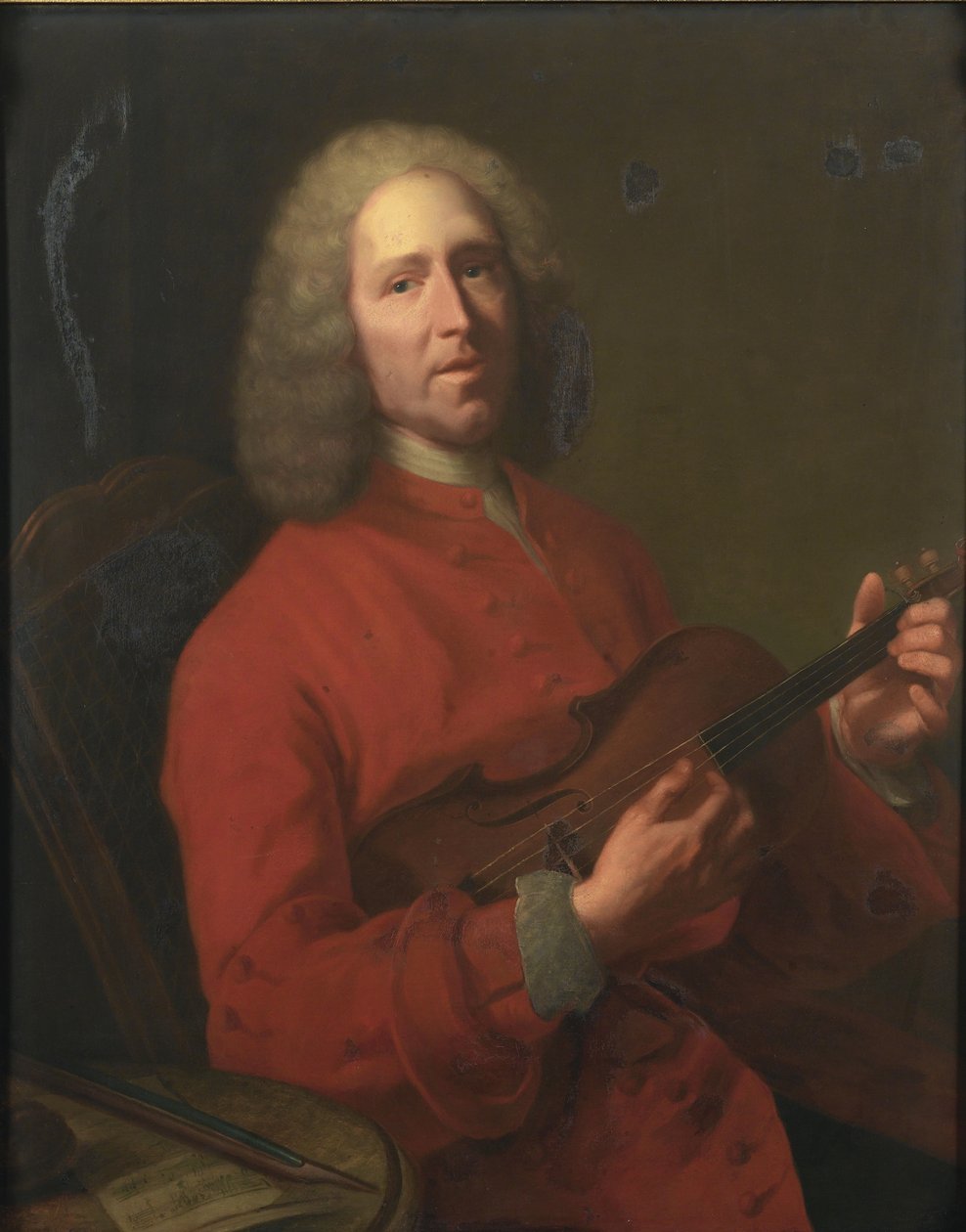Jean-Philippe Rameau zeneszerző portréja 1683-1764, 1728 alkotó: Jacques Andre Joseph Camelot Aved