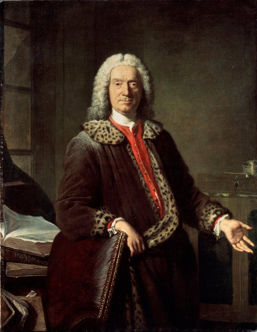 Prosper Jolyot de Crébillon költő és tragikus portréja, 1746 alkotó: Jacques Andre Joseph Camelot Aved