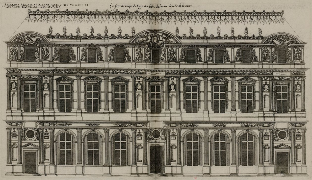Pierre Lescot homlokzata 1576-ban jelent meg alkotó: Jacques Androuet Ducerceau