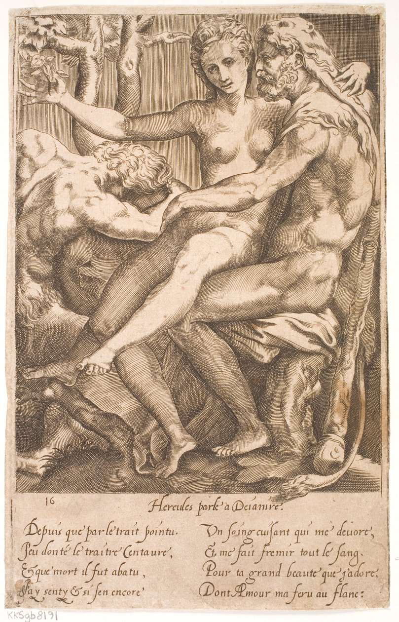 Herkules és Deianire alkotó: Jacques Androuet Ducerceau d.Æ.