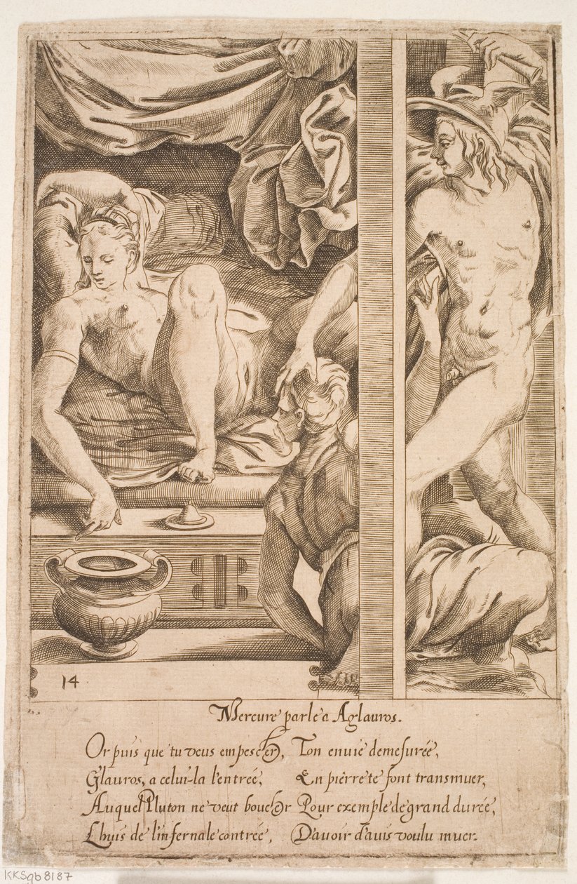Mercury meglátogatja Hersét alkotó: Jacques Androuet Ducerceau d.Æ.