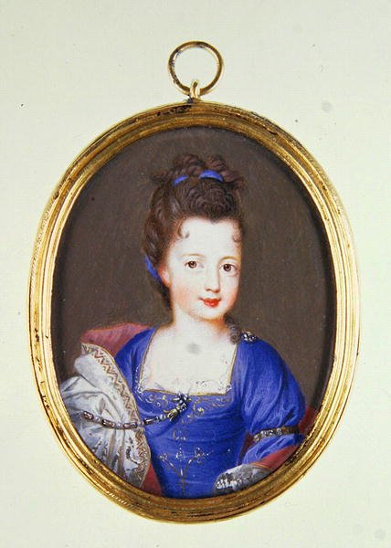 Louise Stuart hercegnő miniatűrje, 1700 körül alkotó: Jacques Antoine Artaud