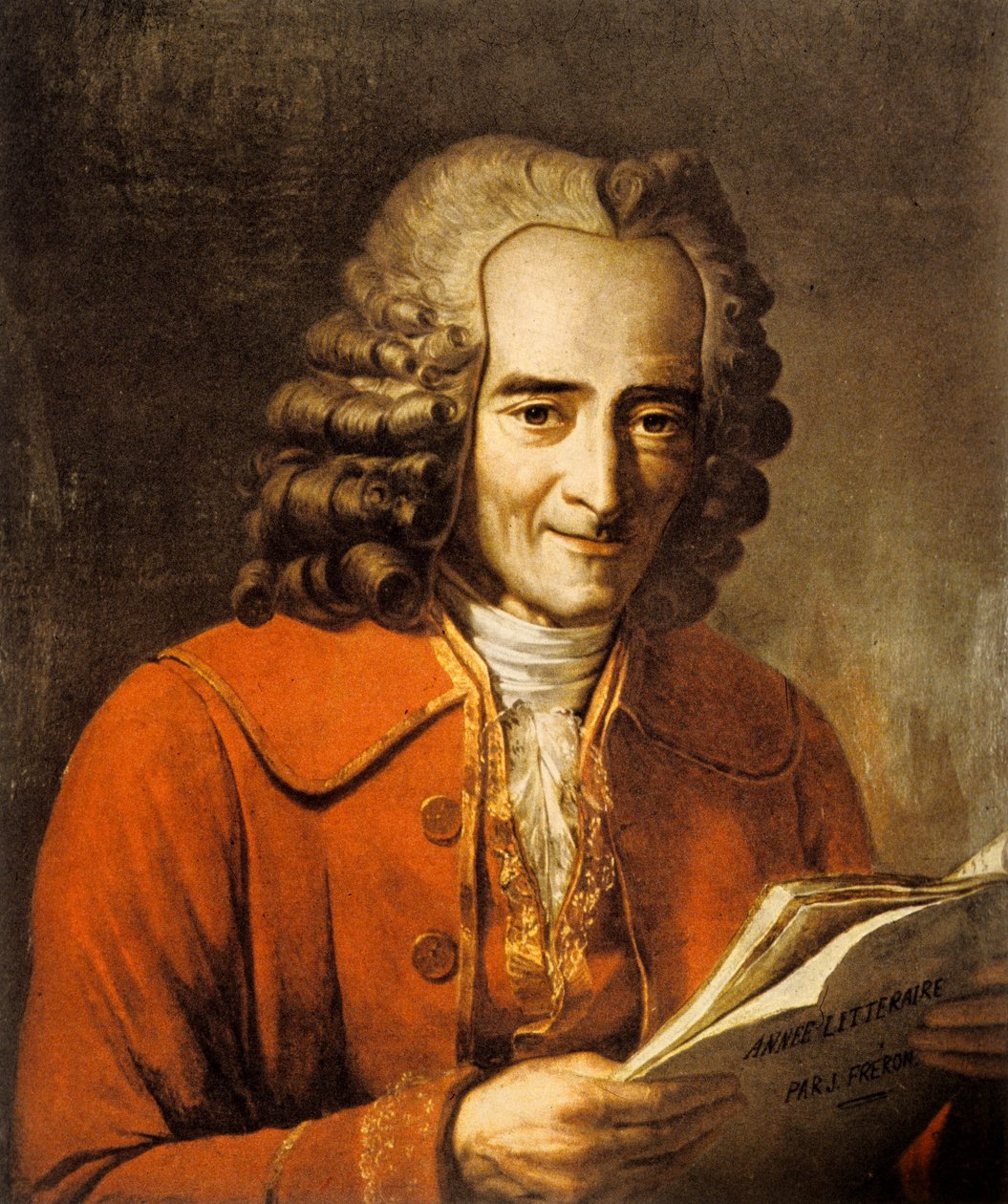 Francois Marie Arouet, Voltaire (1694-1778) francia író és filozófus (litográfia) alkotó: Jacques Augustin Catherine (after) Pajou