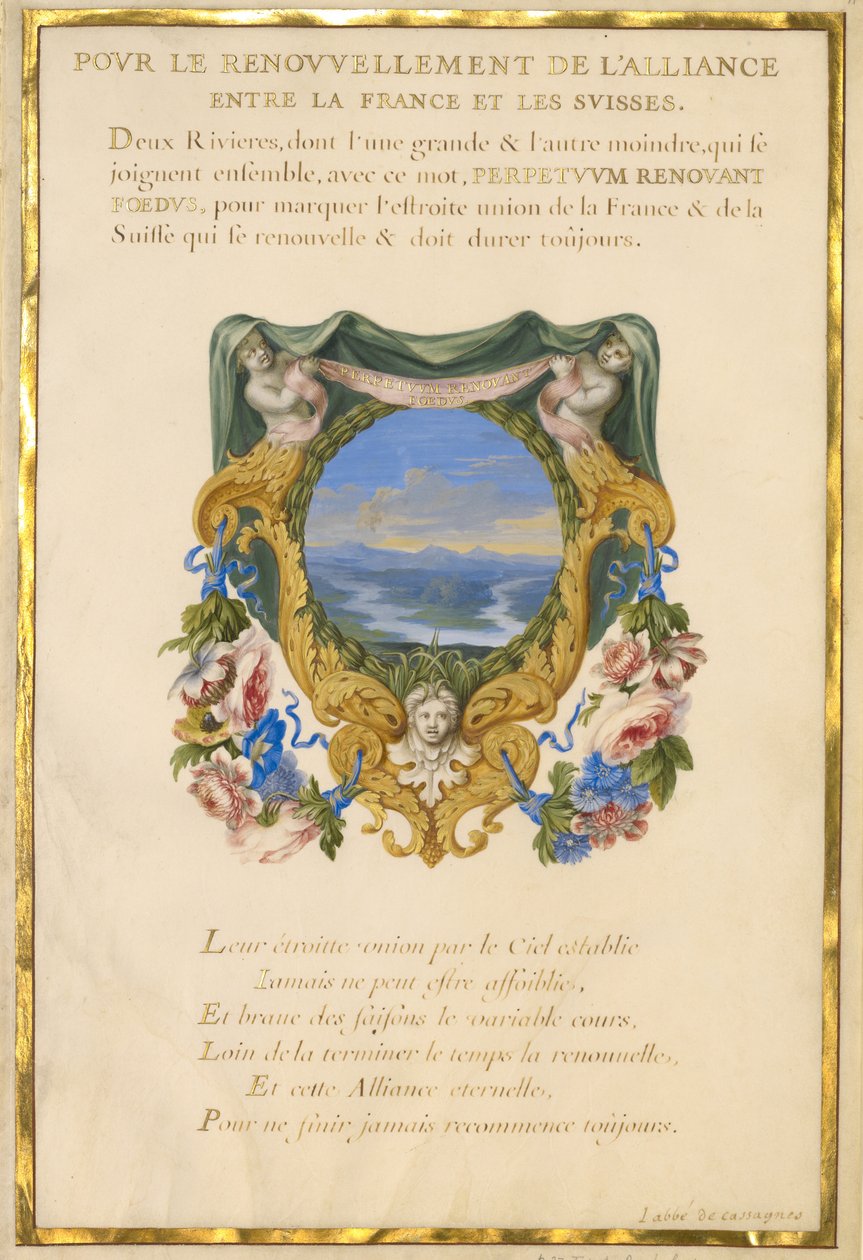 Tájképes címerpajzs alkotó: Jacques Bailly