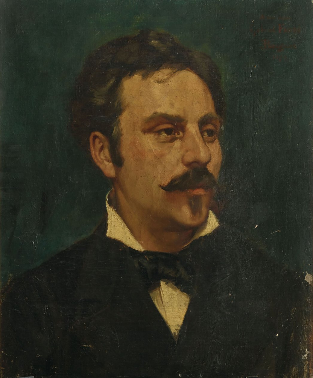 Gabriel Fauré zeneszerző portréja 1845-1924, 1878. alkotó: Jacques Baugnies