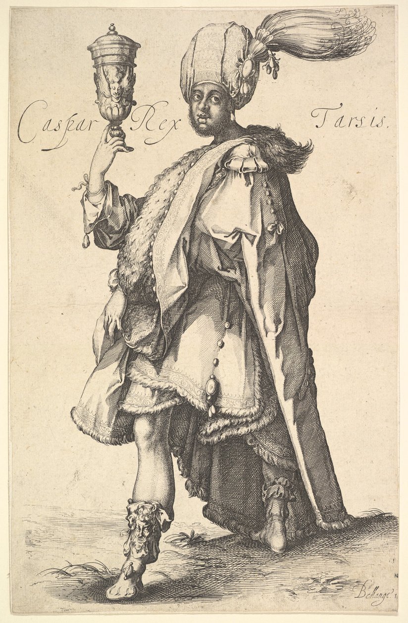 Caspar, Jacques Bellange három mágus sorozata után. alkotó: Jacques Bellange