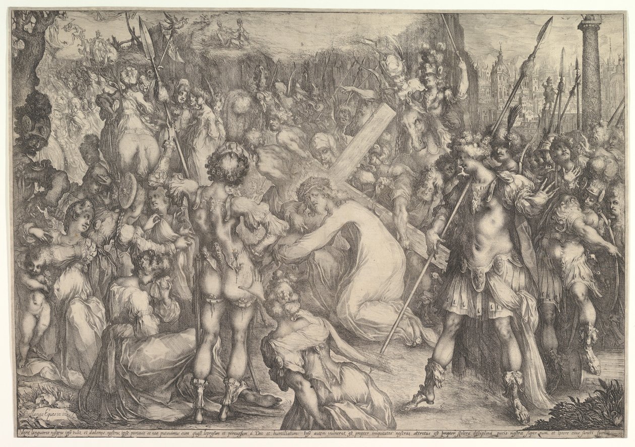A keresztet hordozó Krisztus. alkotó: Jacques Bellange