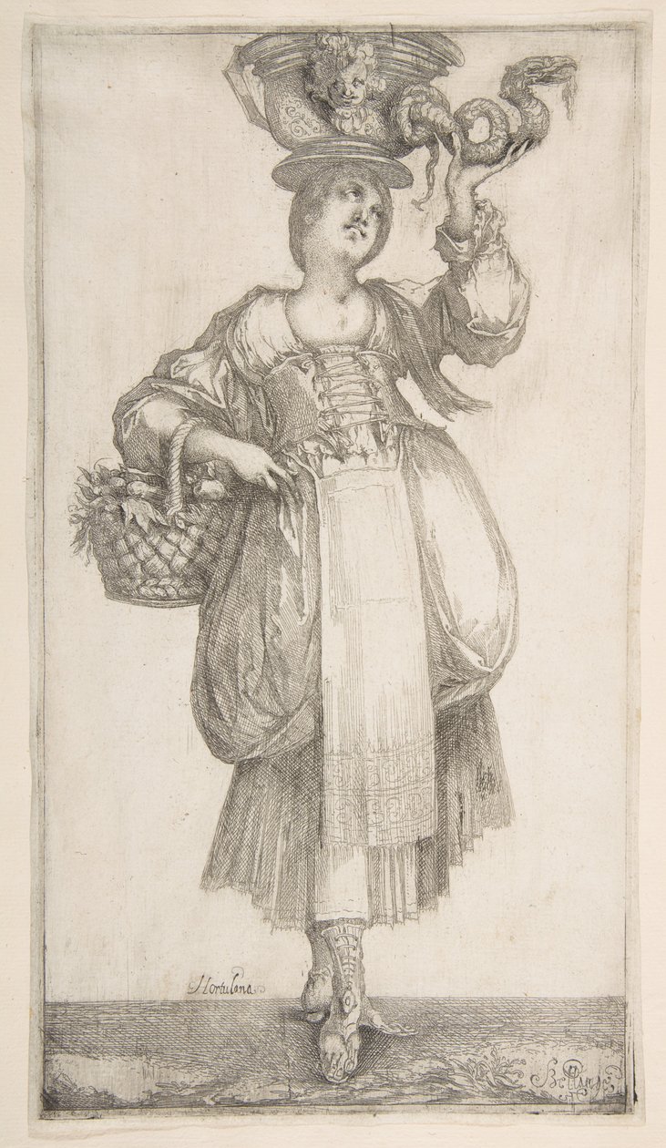 Hortulana, a Hortulanae sorozatból, 1611 alkotó: Jacques Bellange