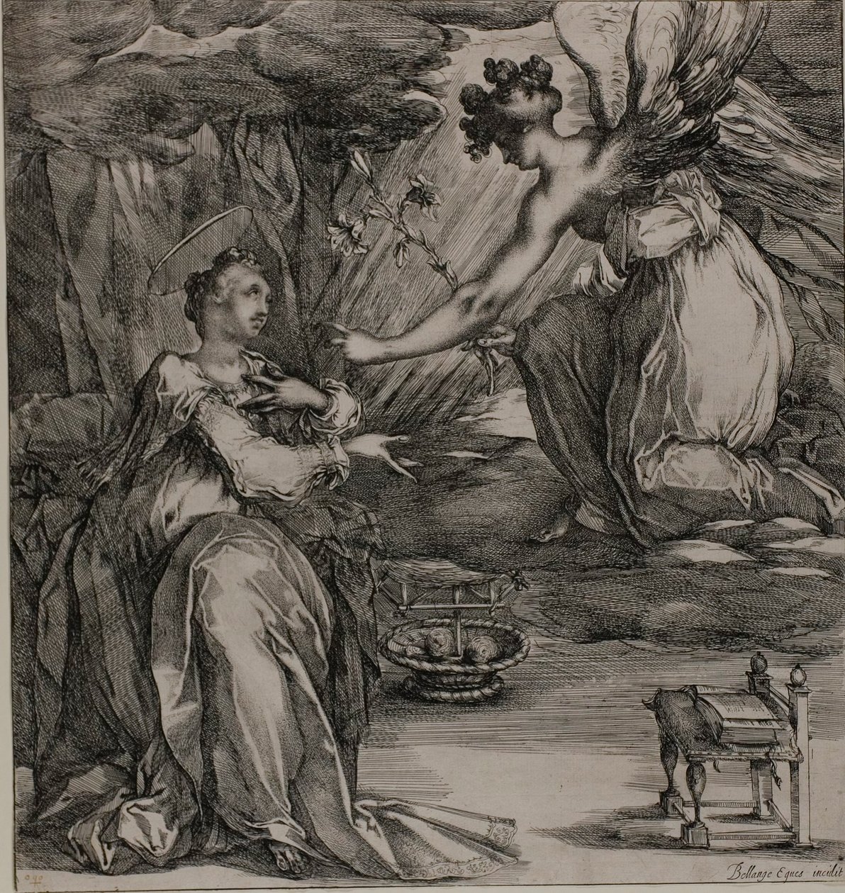 Az Angyali üdvözlet alkotó: Jacques Bellange