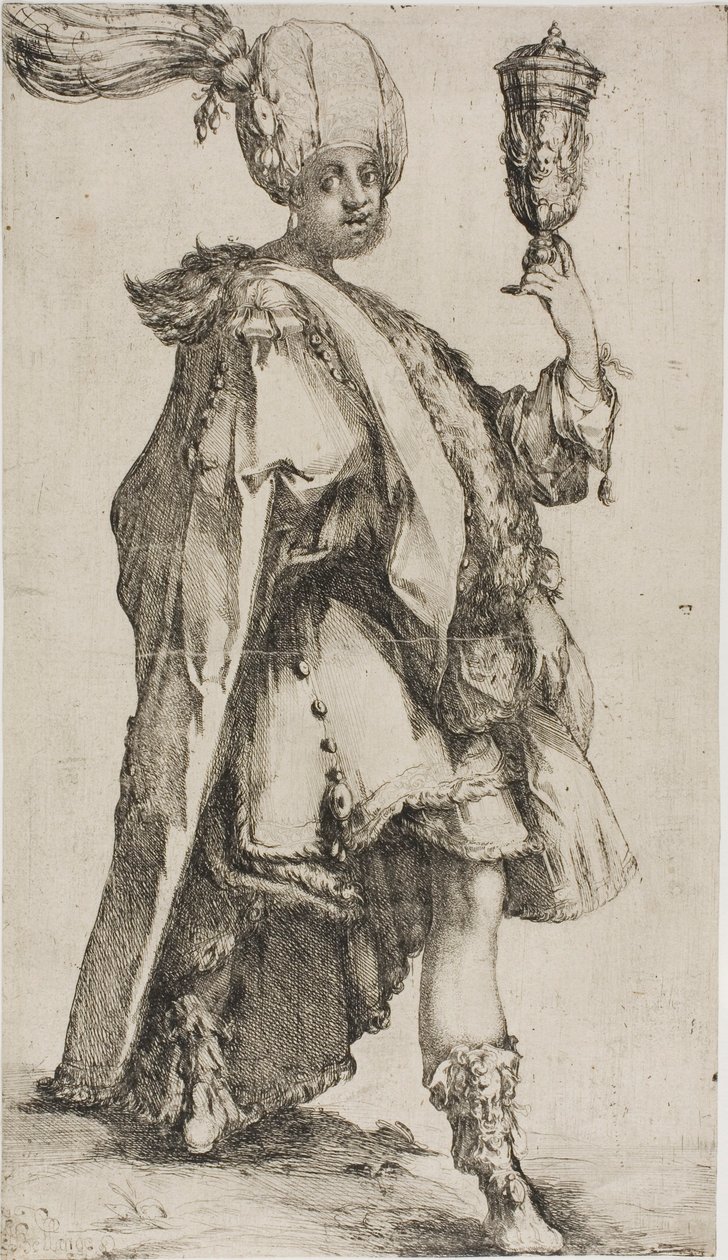 A három bölcs: Balthasar, Sába királya alkotó: Jacques Bellange