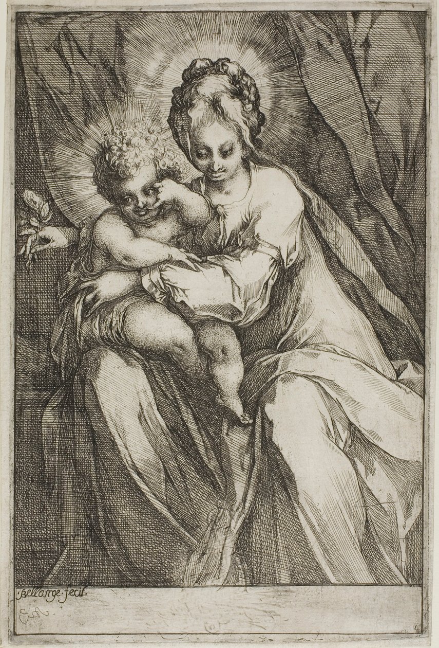 A szűz és a gyermek rózsával alkotó: Jacques Bellange