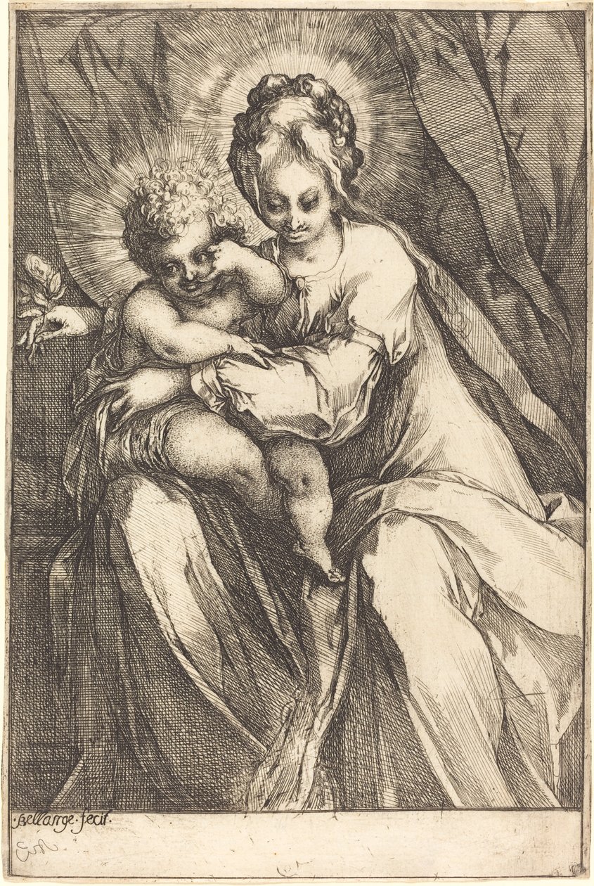 A Szűz és a gyermek rózsával, c. 16161617. alkotó: Jacques Bellange