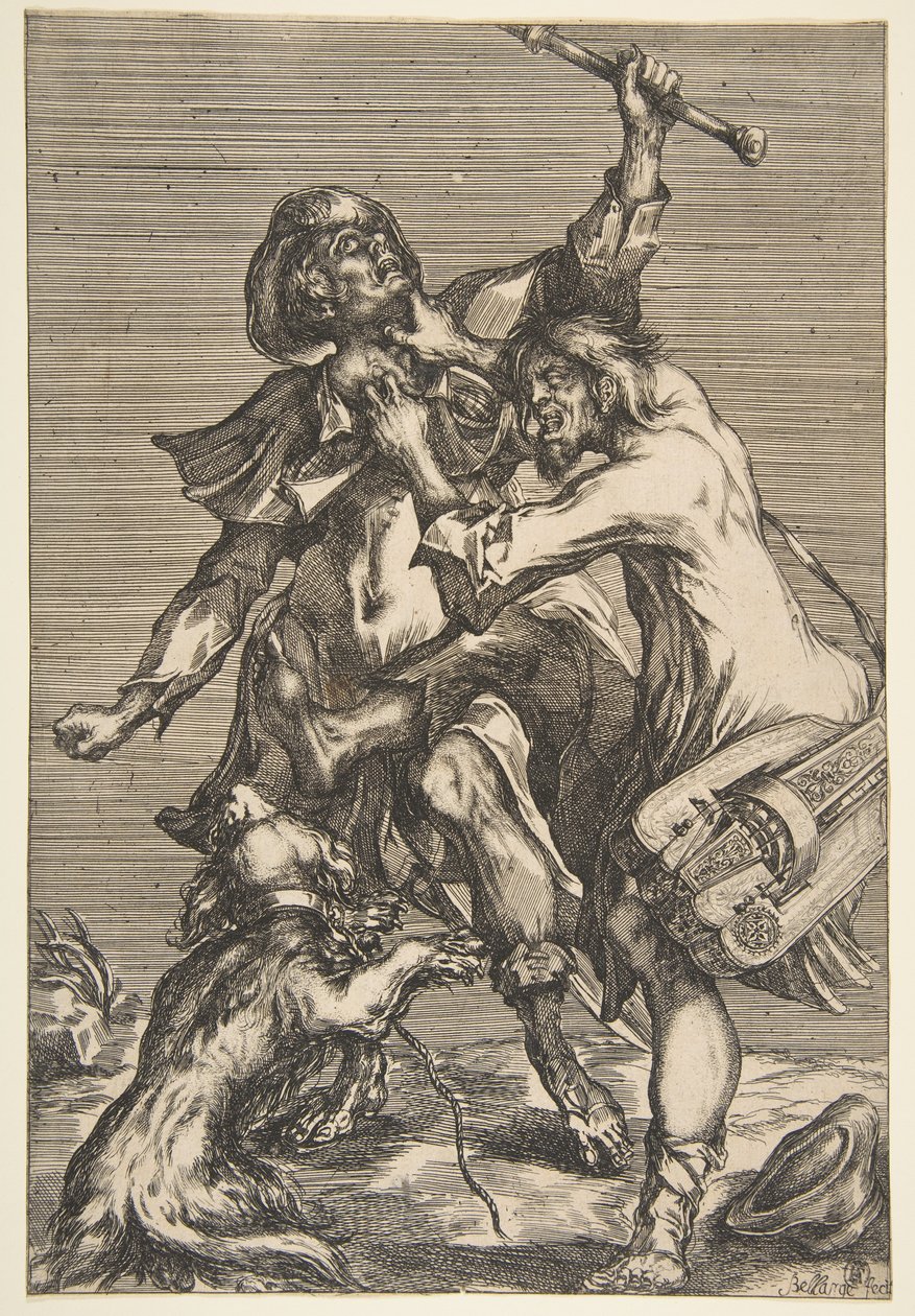 Két harcoló koldus, 1612-16. alkotó: Jacques Bellange