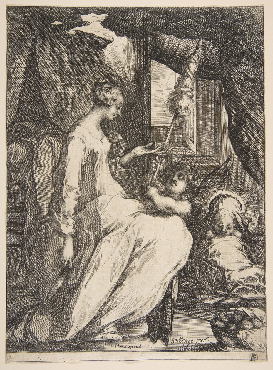 Szűz és gyermek egy angyallal, 1612-16. alkotó: Jacques Bellange