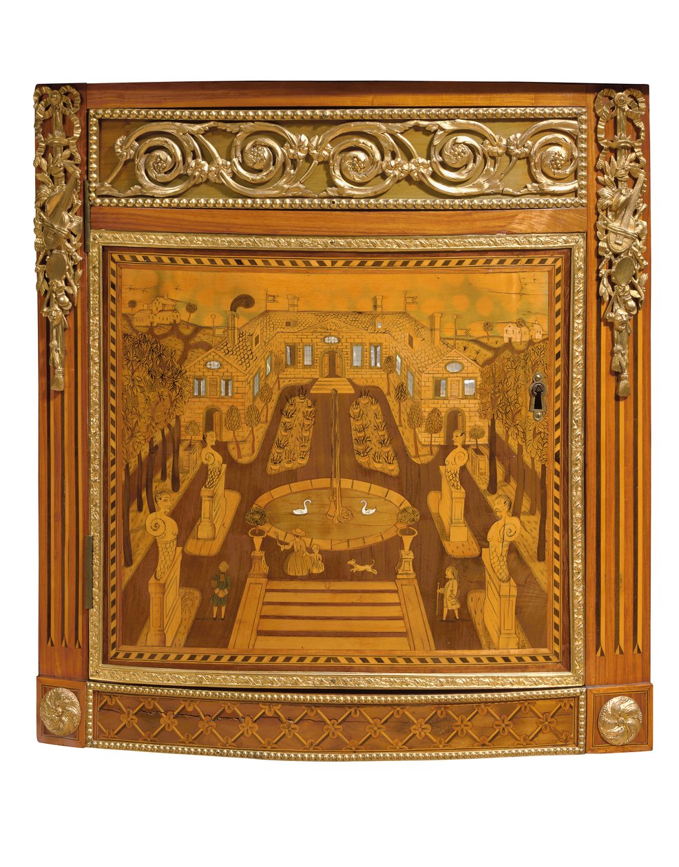 Egy XVI. Lajos komód részlete, 1770-75 körül alkotó: Jacques Birckle