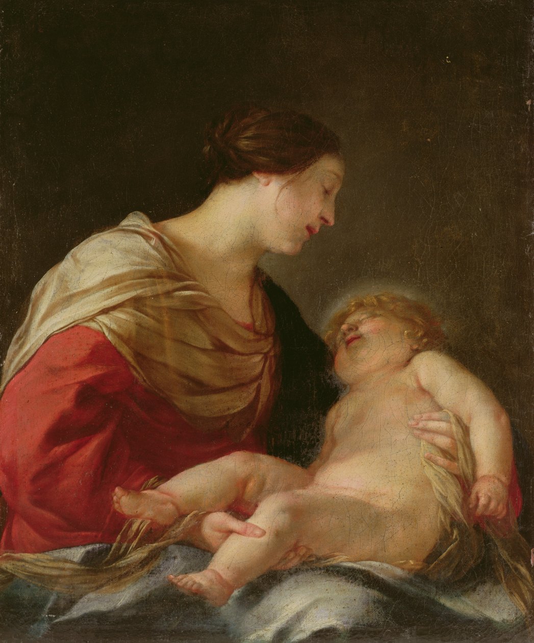 Madonna és gyermeke, 17. század alkotó: Jacques Blanchard