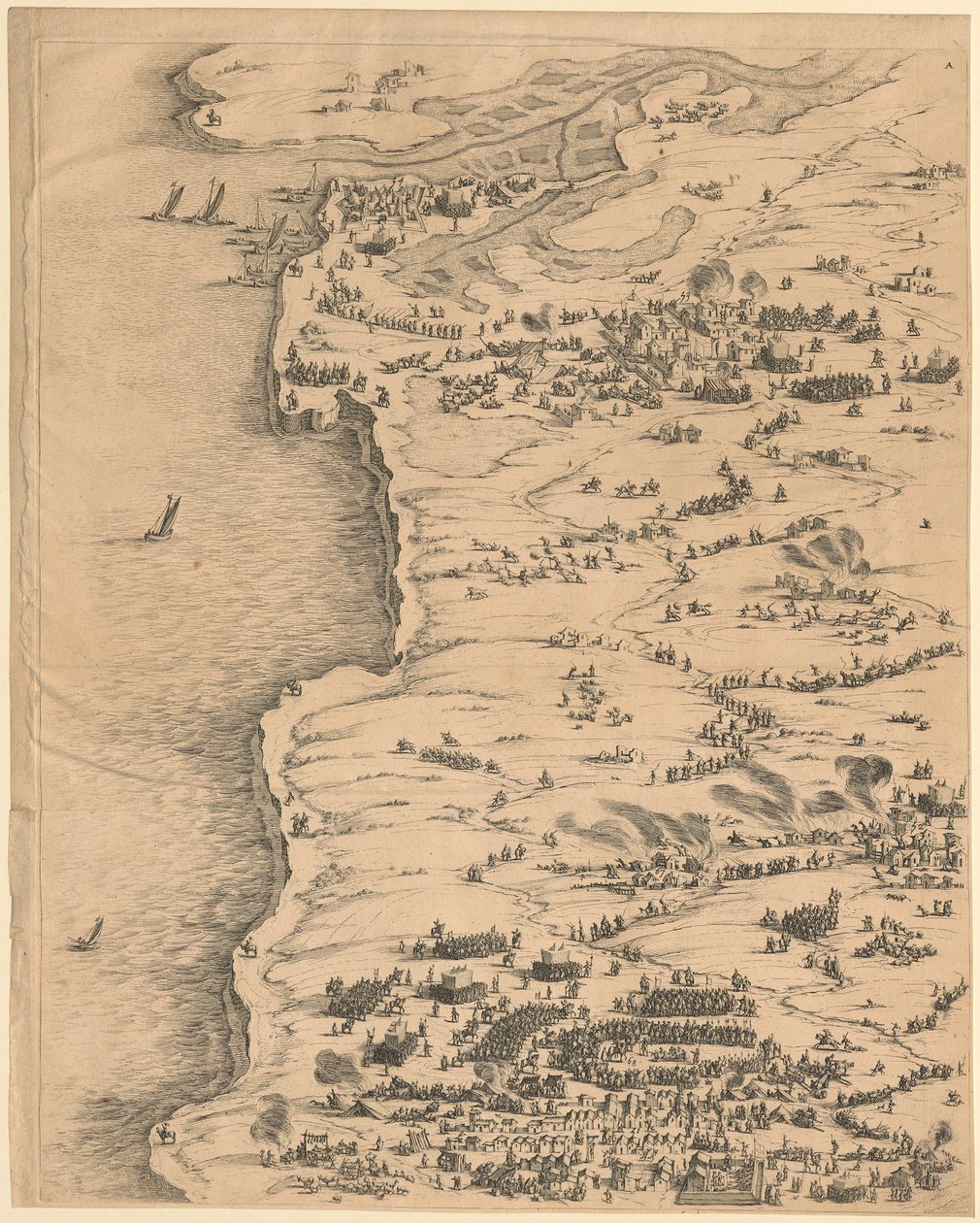 1. A „La Rochelle ostroma” című mű bal felső sarkában található táblakép alkotó: Jacques Callot