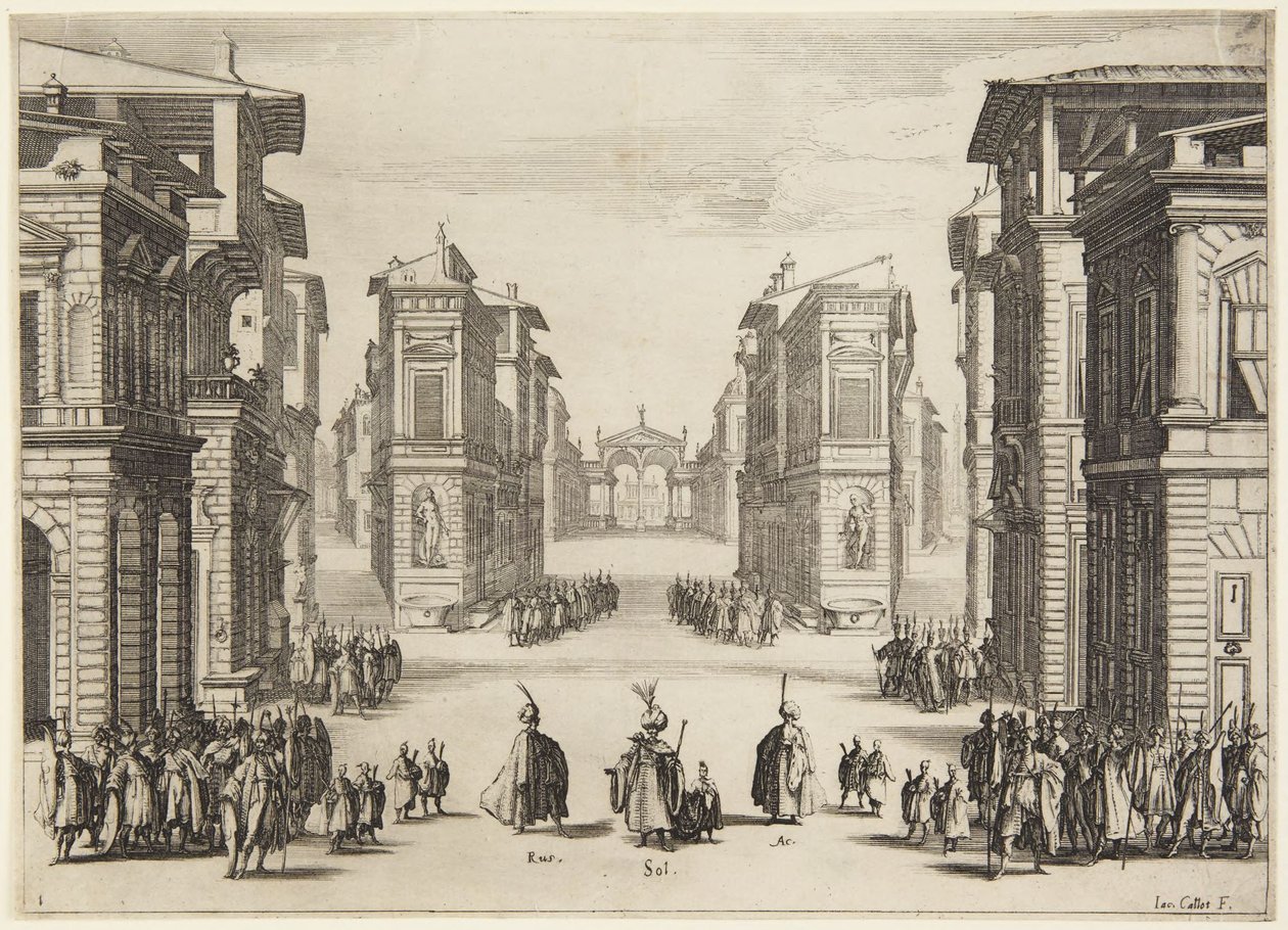 1. felvonás, a Soliman sorozatból alkotó: Jacques Callot