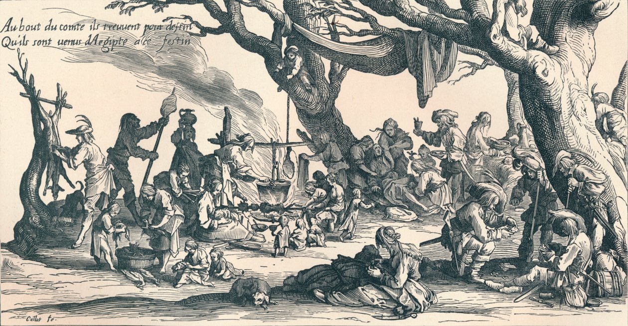 "Az első cigányok tábora Közép-Európában", c1604, 1907 alkotó: Jacques Callot