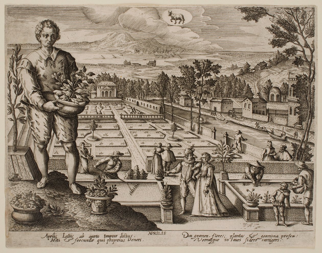 Április, a „Hónapok” sorozatból alkotó: Jacques Callot