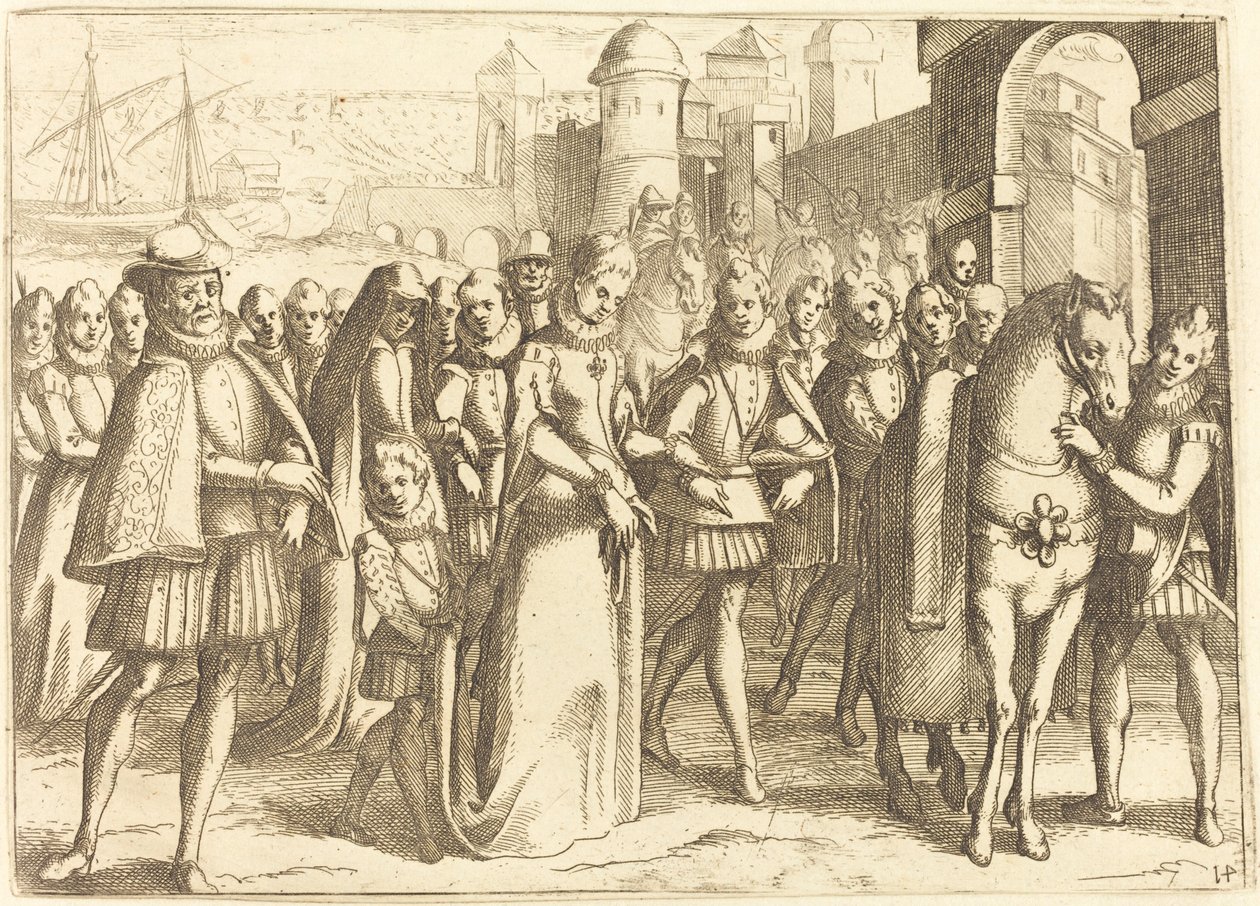Érkezés Valenciába alkotó: Jacques Callot