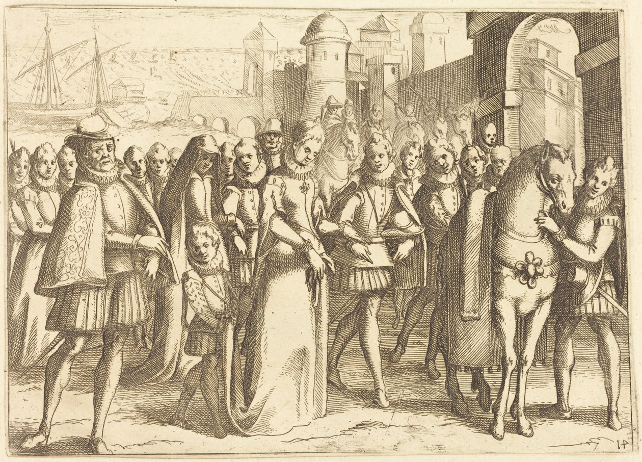 Érkezés Valenciába alkotó: Jacques Callot