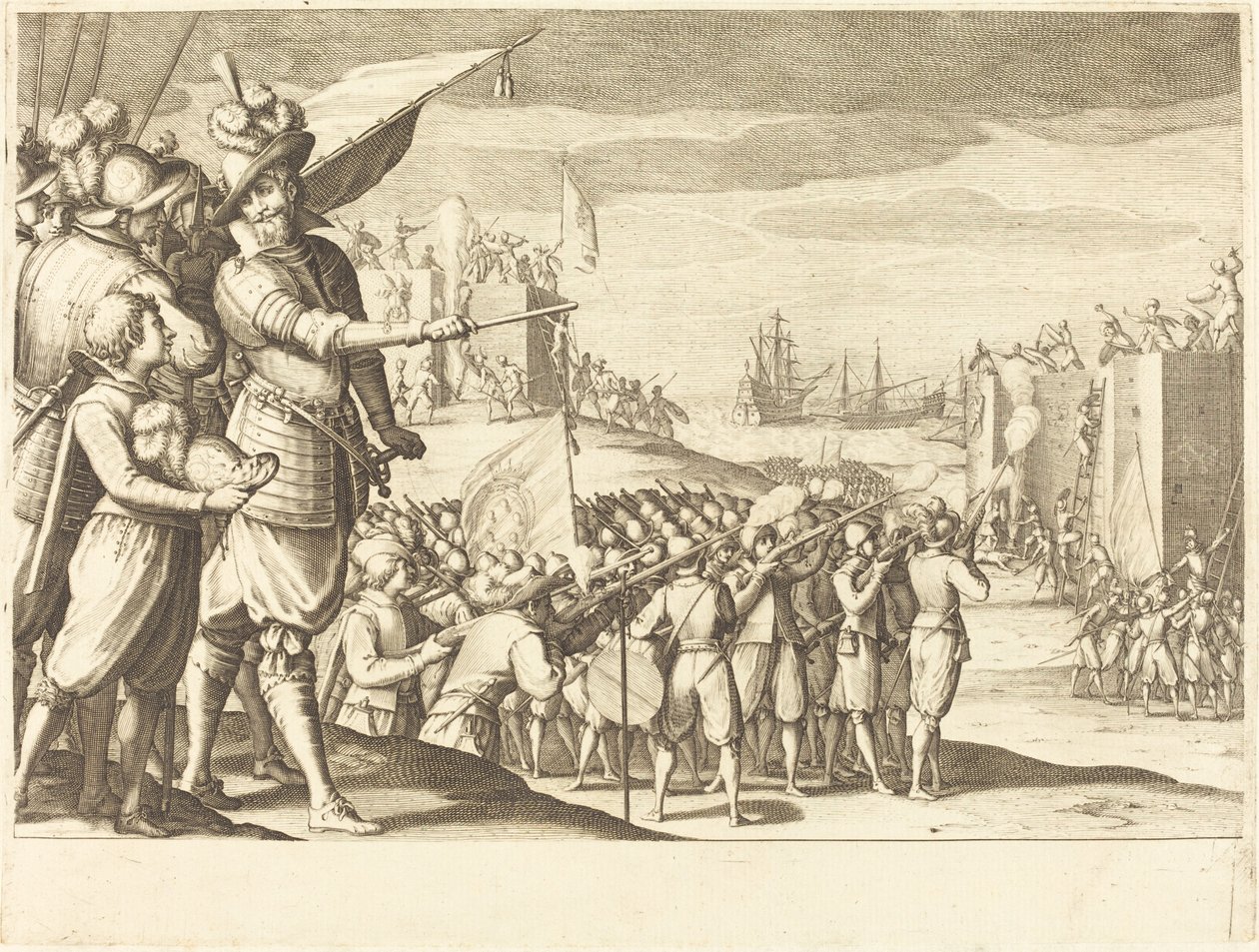 Két erőd elleni támadás alkotó: Jacques Callot