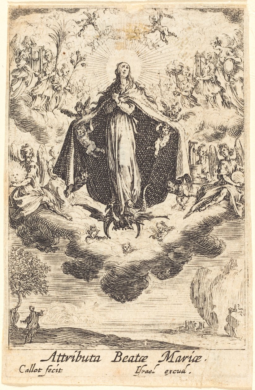 A Szűz attribútumai, 1630-ban vagy utána. alkotó: Jacques Callot