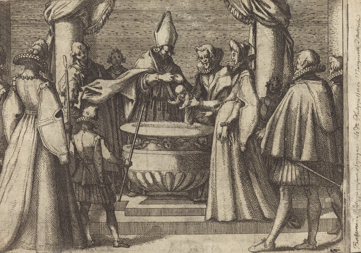 Spanyolország hercegének megkeresztelkedése [verso] alkotó: Jacques Callot