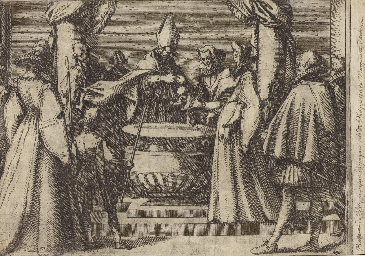 A spanyol herceg keresztelése [verso] alkotó: Jacques Callot