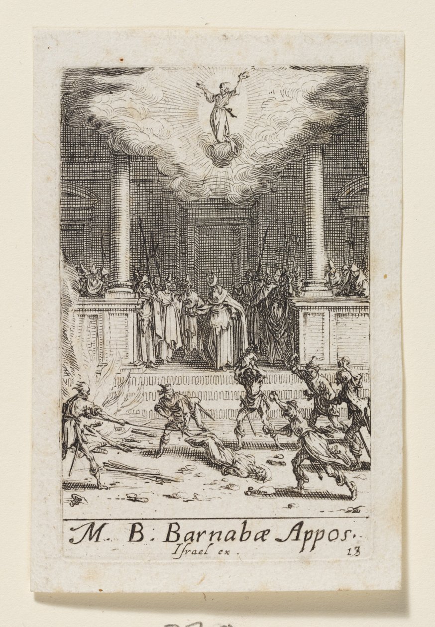 Barnabás apostol (Barnabae Apost.) alkotó: Jacques Callot