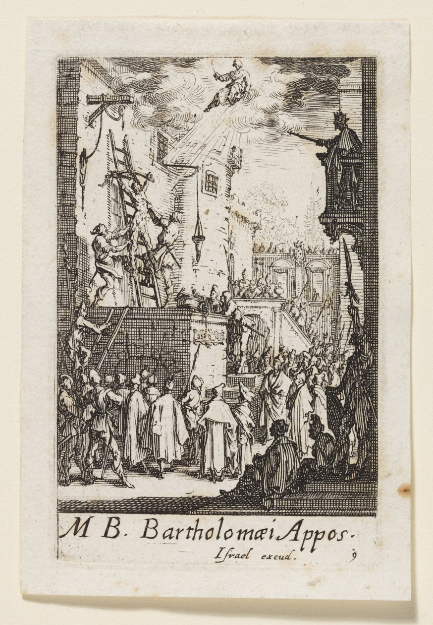 Bertalan apostol (Bartholomaei Apost.) alkotó: Jacques Callot