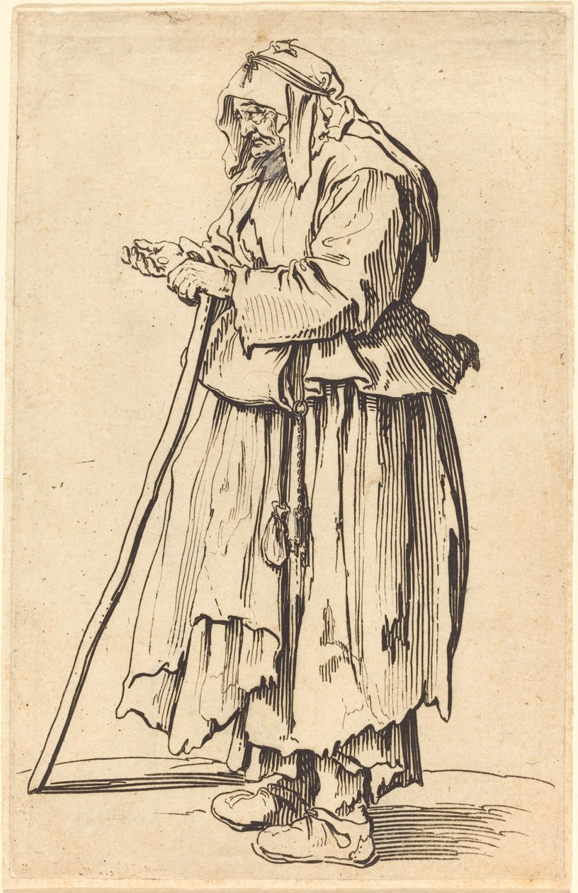 Jótékonysági jótékonysági koldusasszony alkotó: Jacques Callot