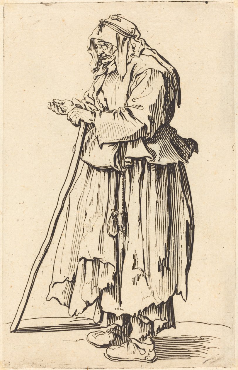 Jótékonysági jótékonysági koldusasszony alkotó: Jacques Callot