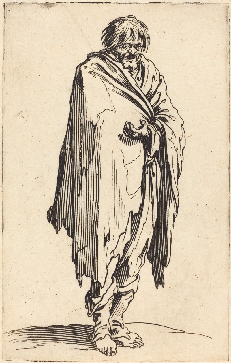 Csupasz fejű és lábú koldus alkotó: Jacques Callot