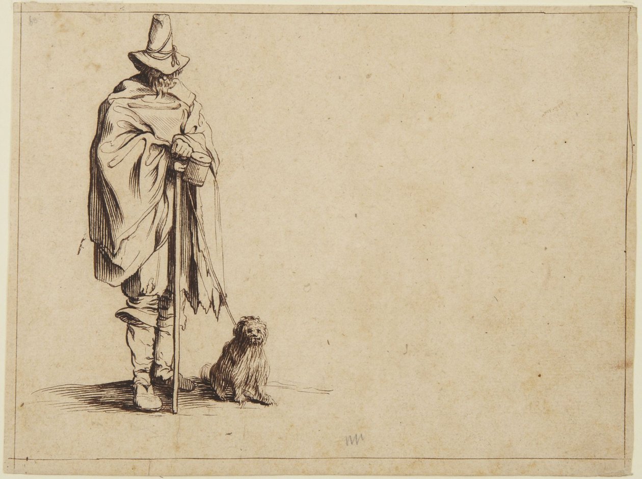 Koldus kutyával alkotó: Jacques Callot