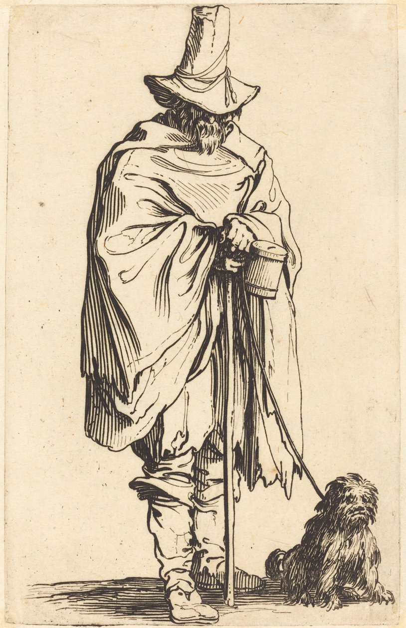 Koldus kutyával, 1622 körül alkotó: Jacques Callot