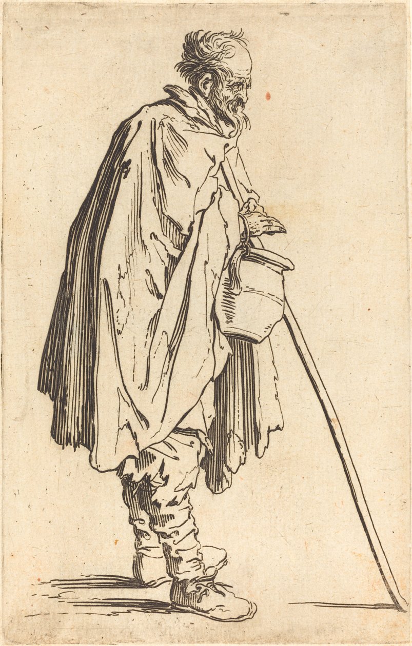 Koldus fazékkal alkotó: Jacques Callot