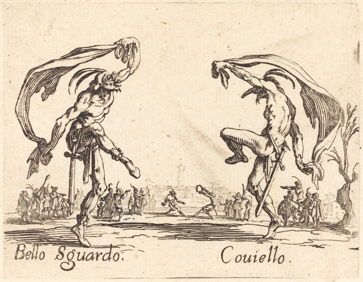 Bello Sguardo és Coviello alkotó: Jacques Callot