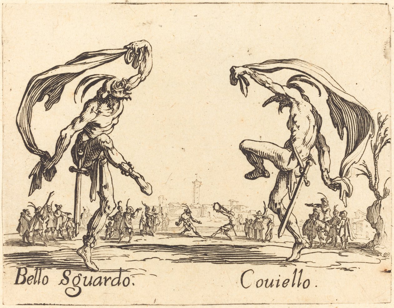 Bello Sguardo és Coviello alkotó: Jacques Callot