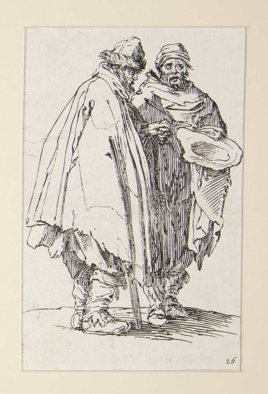 Vak ember és társa, A koldusokból (L alkotó: Jacques Callot