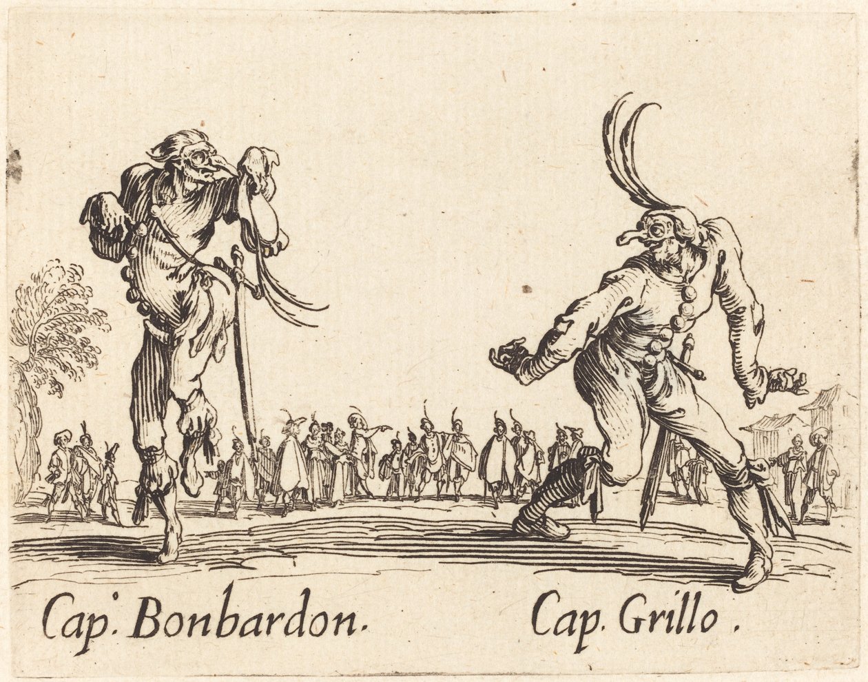 Pasas. Bonbardon és Cap. Krikett alkotó: Jacques Callot