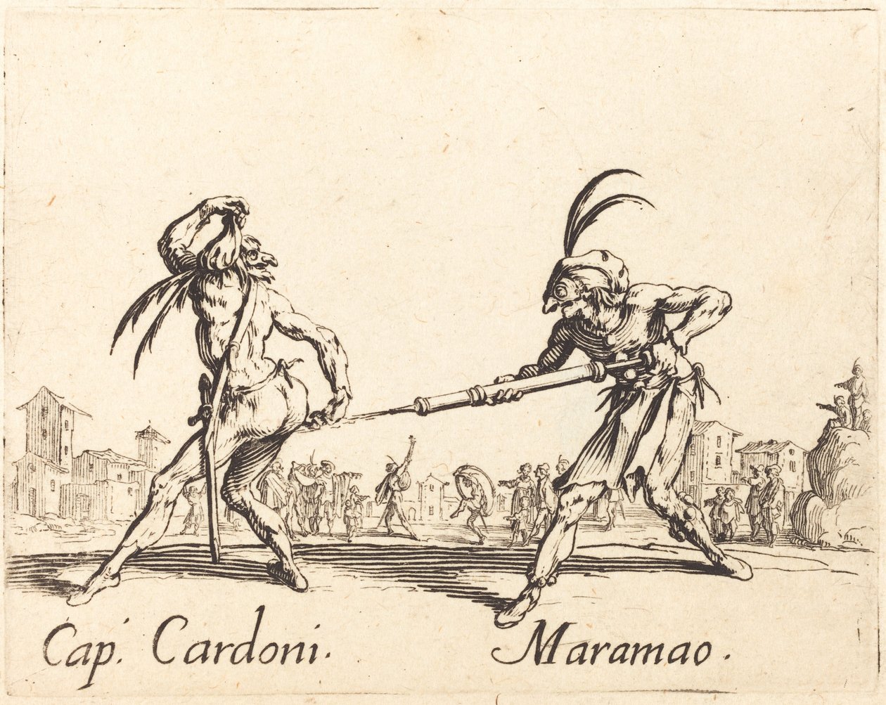 pasas. Cardoni és Maramao alkotó: Jacques Callot