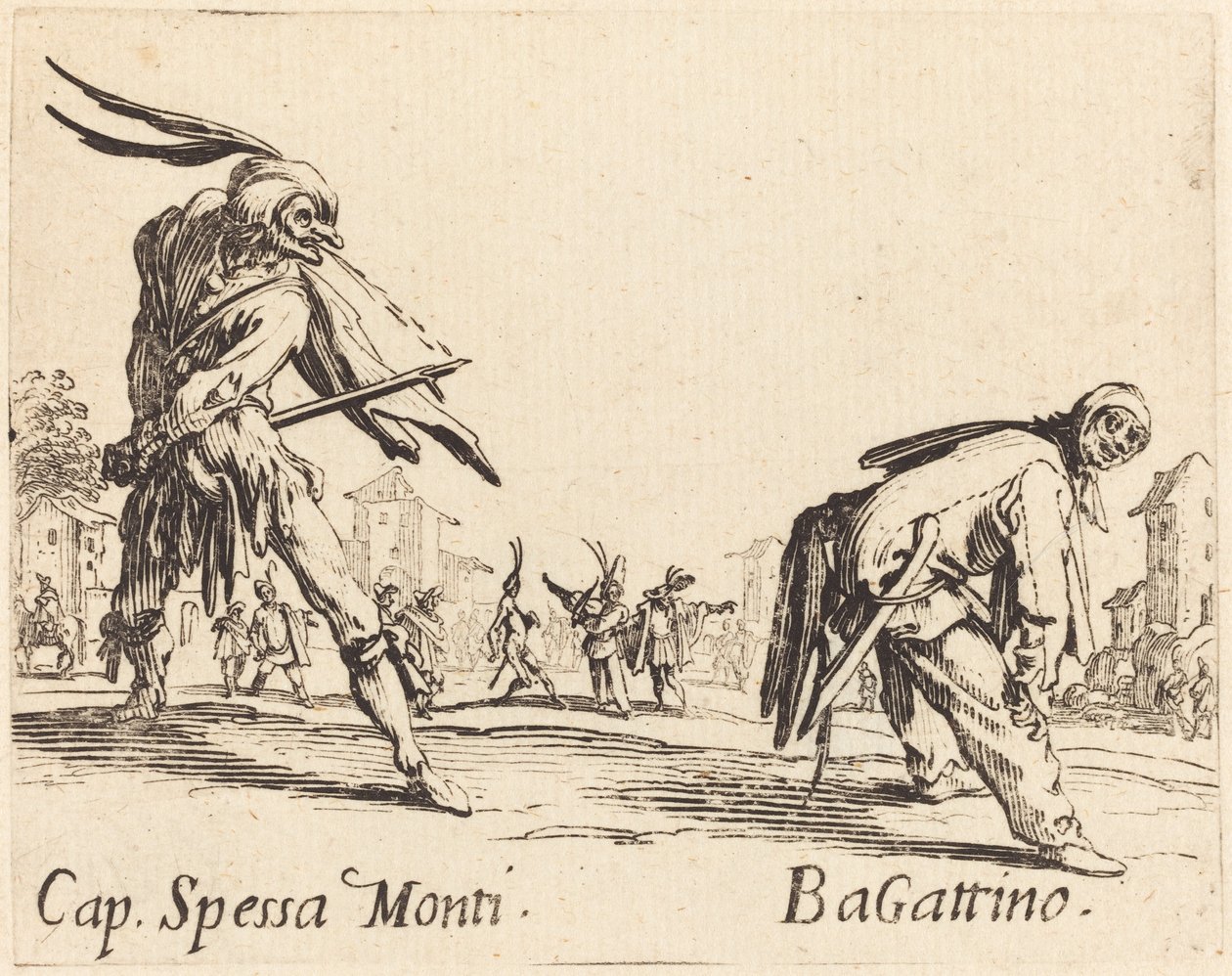 Cap. Spessa Monti és Bagattino alkotó: Jacques Callot