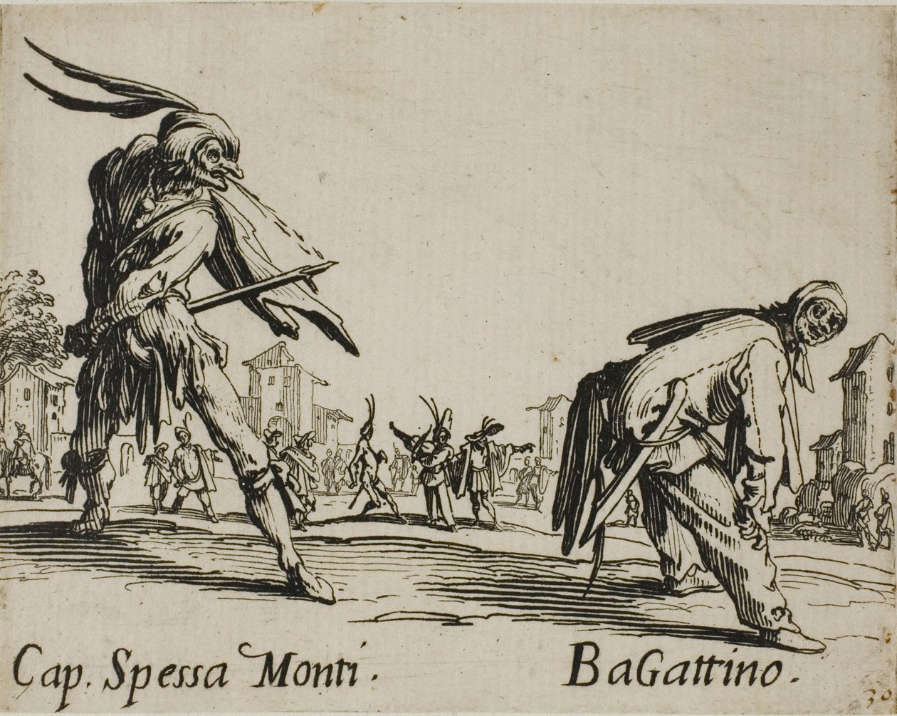 Capitan Spessa Monti – Begattino, 10. lemez a Balli di Sfessaniától alkotó: Jacques Callot