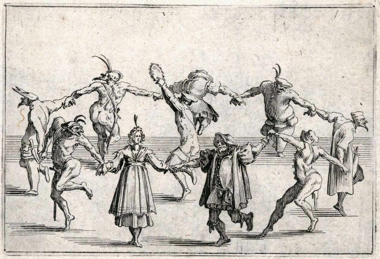 Különböző figurák capricciói alkotó: Jacques Callot