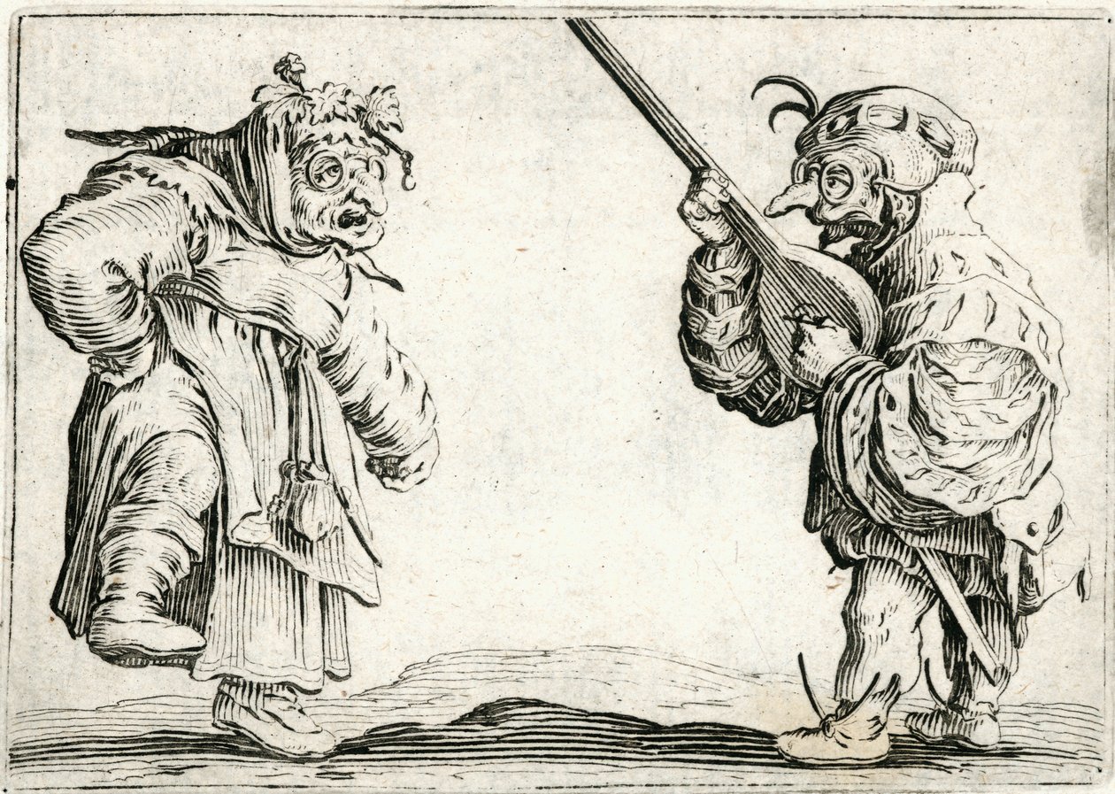 Különböző figurák capricciói alkotó: Jacques Callot